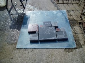 Some of the granite pieces